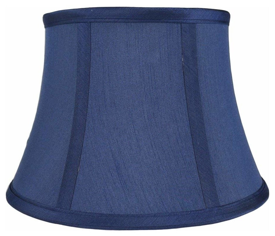7x10x7" Faux Silk Bell Lamp Shade, Navy Blue