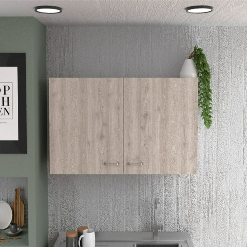 Lifestyle photo showing the cabinet installed/mounted in a kitchen environment.