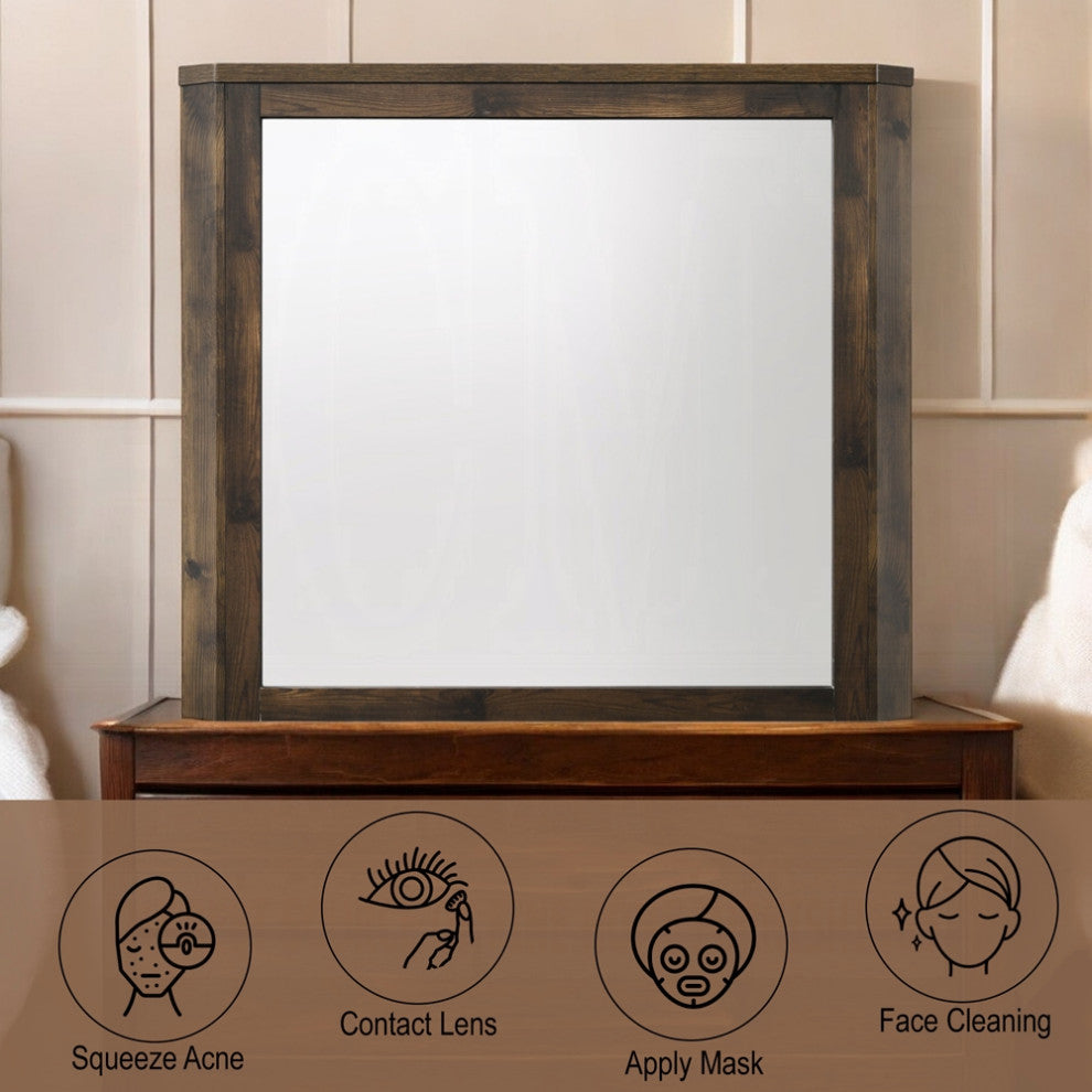 ACME Elettra Mirror, Antique Walnut