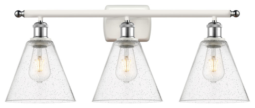 Innovations 516-3W-WPC-GBC-84-LED 3 Light Vanity Light, White, Polished Chrome