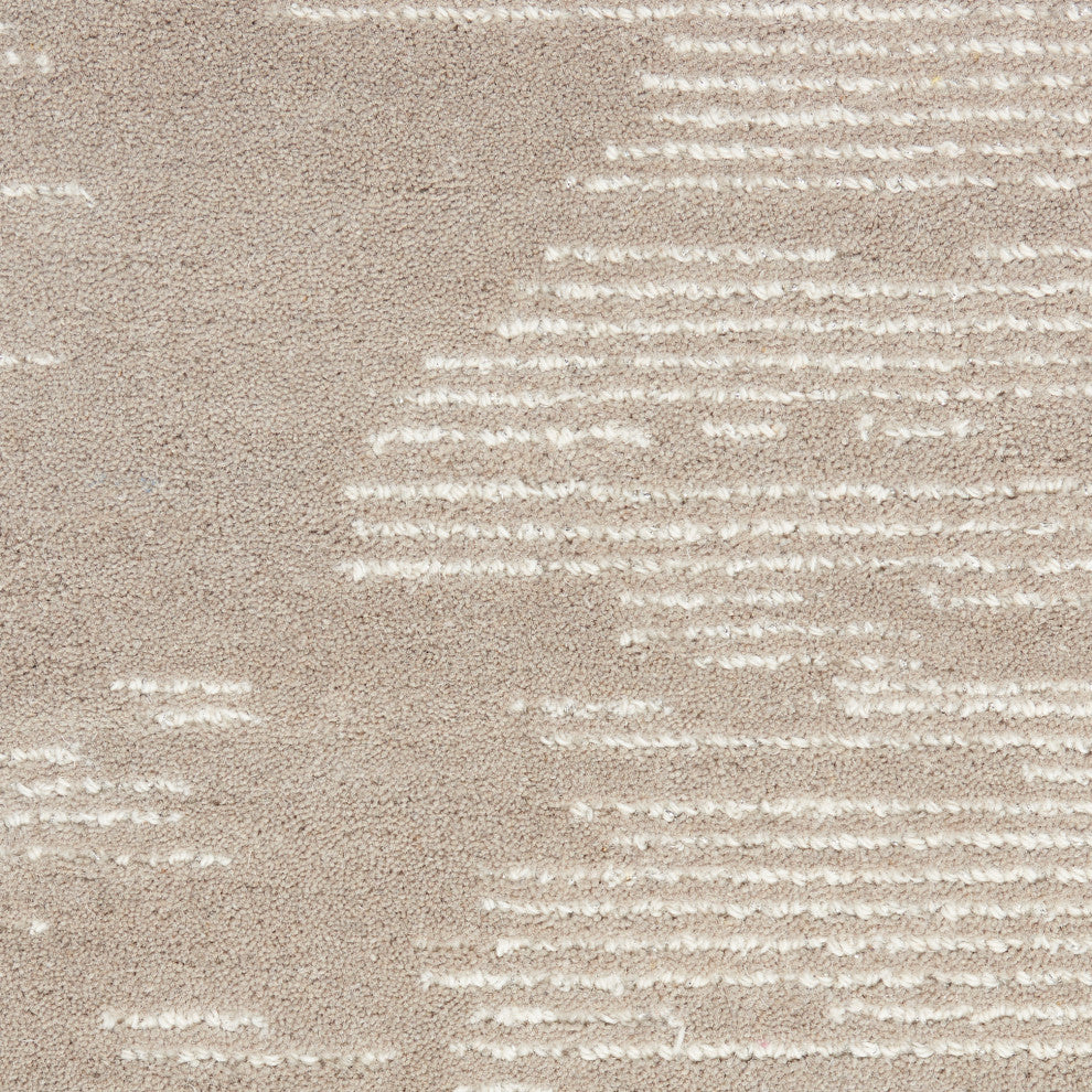 Michael Amini Ma30 Star 4' x 6' Taupe/Ivory Modern Indoor Area Rug