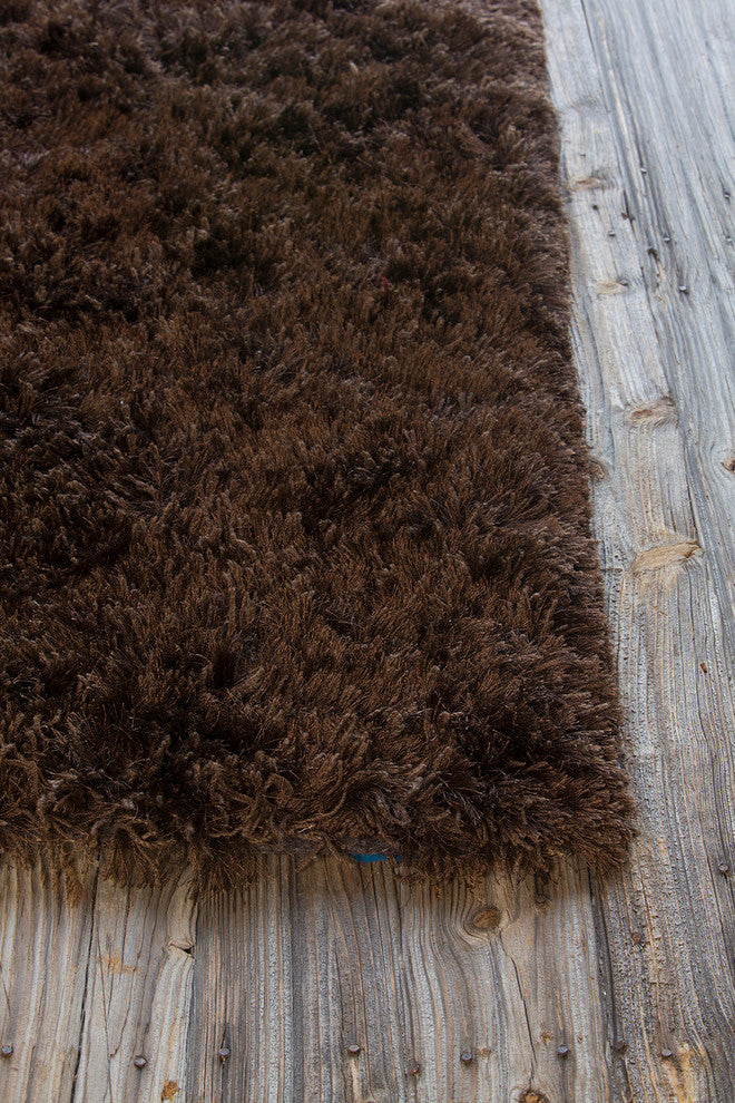 Celecot Contemporary Area Rug, Dark Brown, 9'x13' Rectangle