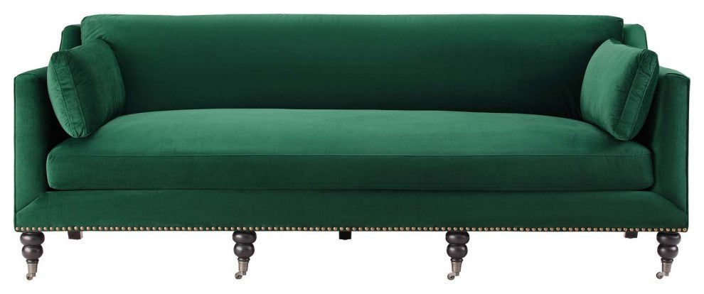 Sofa, Velvet, Green, Modern, Living Lounge Room Hotel Lobby Hospitality