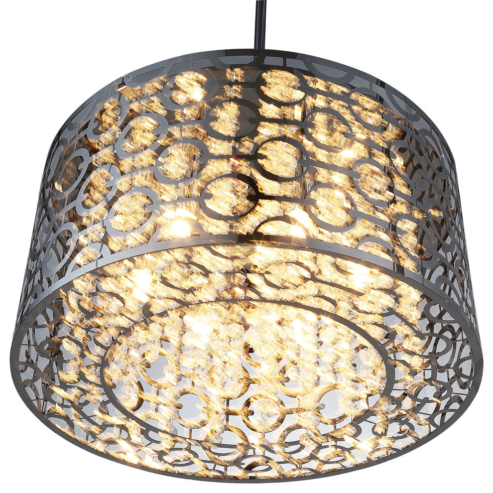 OVE Decors Ashcombe I Chrome finish LED Integrated Pendant