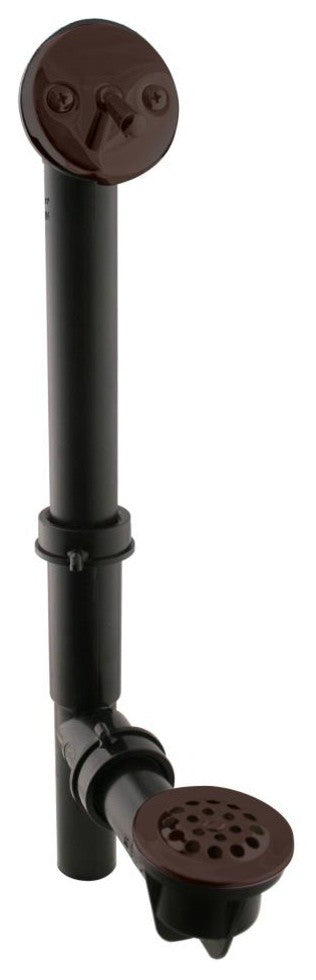 Black 1.5" Tubular Trip Lever Bath Waste In Oil Rubbed Bronze, Oil Rubbed Bronze