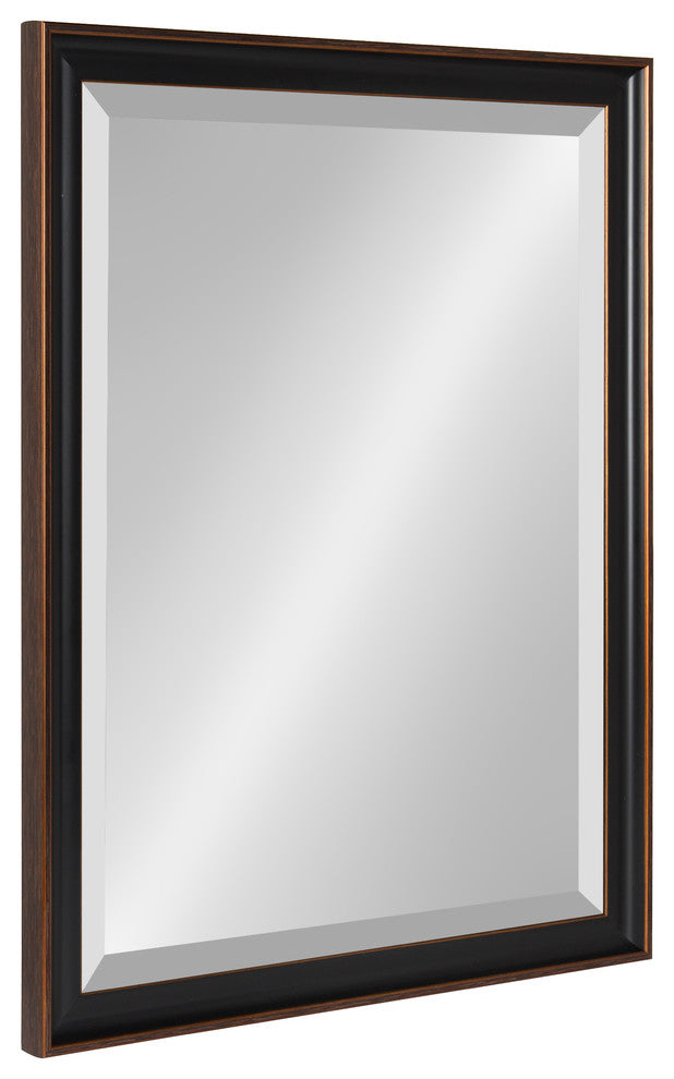 Havana 20.5x26.5 Framed Beveled Wall Mirror, Oil Rubbed Bronze