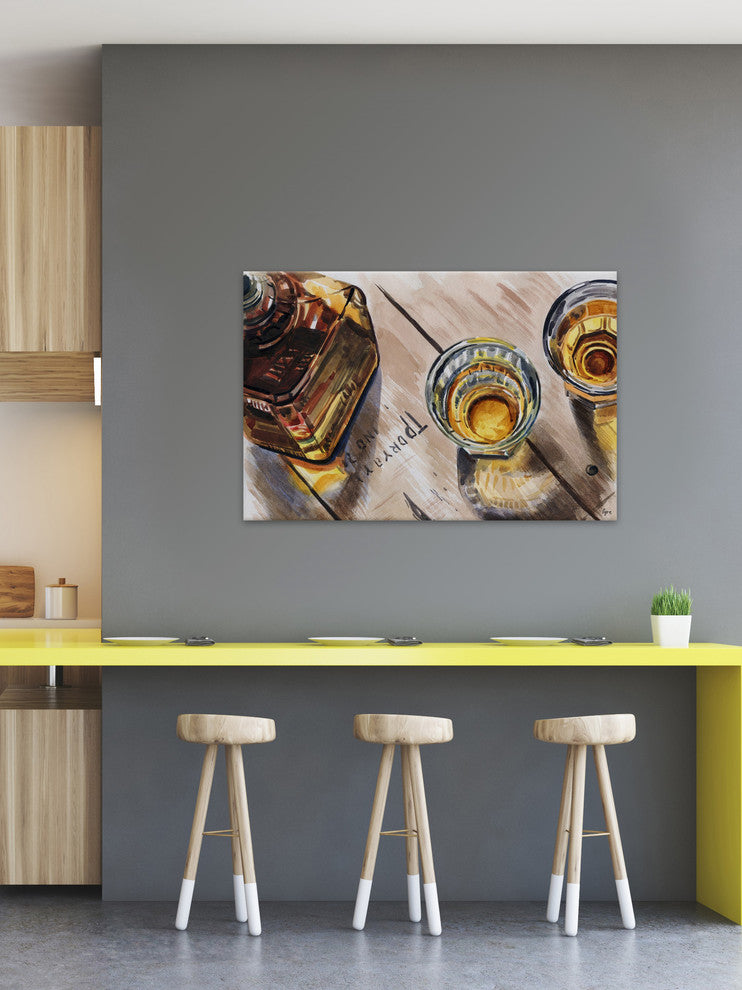 "Ap ro" Painting Print on Wrapped Canvas, 45"x30"