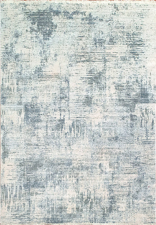 Eternal Ivory and Blue Area Rug, 4'x5.5'