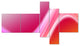 Pink Abstract Curved Lines, Abstract Canvas art print, 60"x32", 5 panels