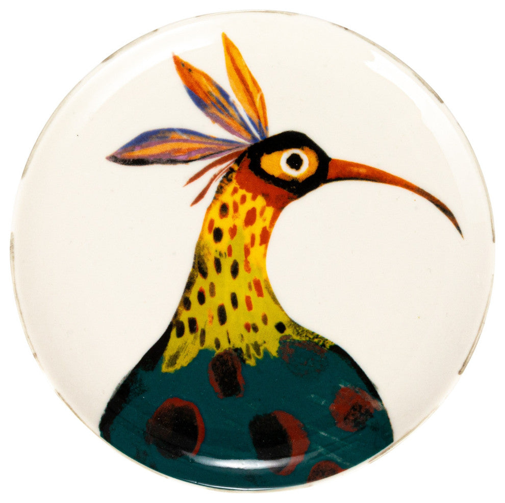 Stoneware Plate Set with Animal Designs, Multicolor, Set of 8