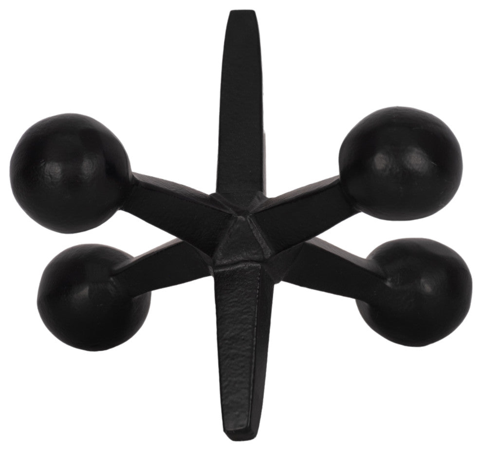 Black Metal Jacks Decor, 5"