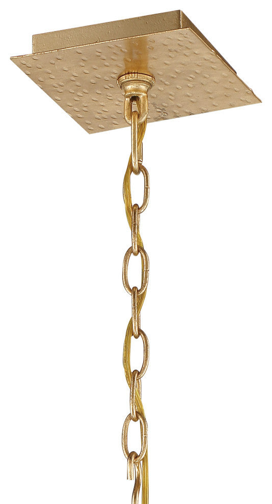 Capri 9 Light Antique Gold Chandelier