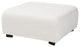 Demeter Ivory Boucle Ottoman, Square