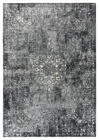 Panache PN6971 Gray Central Medallion Floral Area Rug, Rectangular 6'7"x9'6"