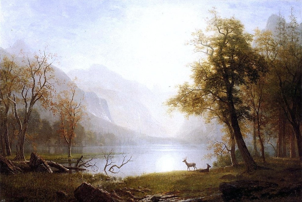 Albert Bierstadt Valley in Kings Canyon, Gallery Wrapped Canvas Print, 18"x27"