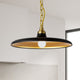 Quentin Contemporary 1 Light Matte Black Aged Brass Metal Pendant