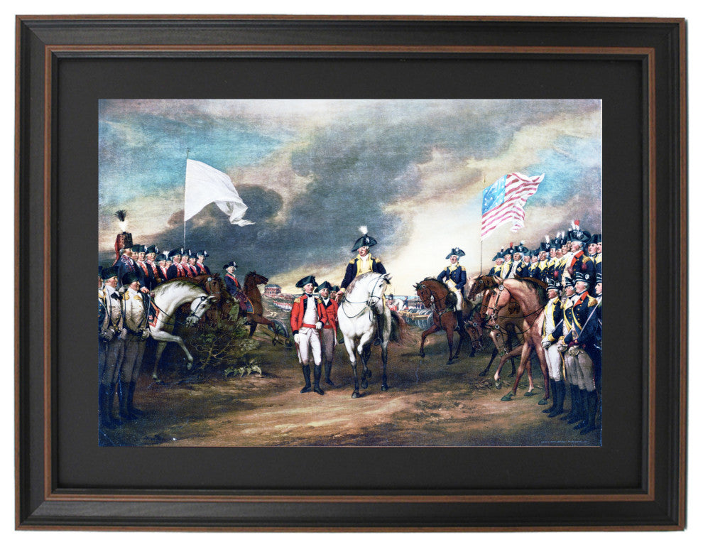 Framed Surrender of Lord Cornwallis at Yorktown by John Trumbull