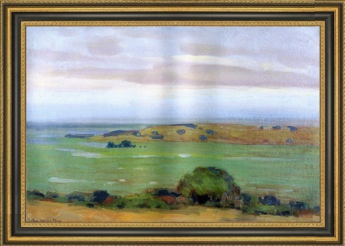 Arthur Wesley Dow in The Shadow of The Thundercloud Framed Canvas Print, 16"x24"