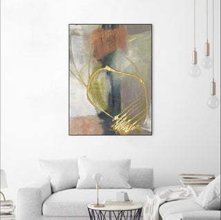 "Burnished Loops I" Framed Canvas by Giant Art 24"x32"