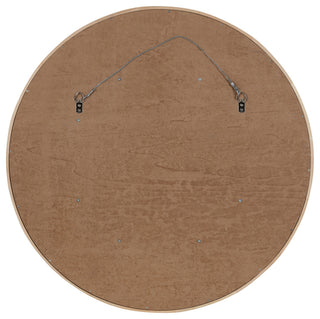 Evans Framed Round Wall Mirror, Natural 30 Diameter