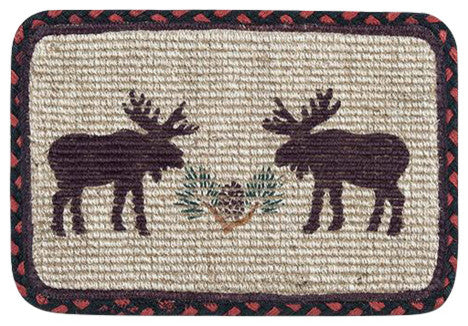 Moose/Pinecone Wicker Weave Sample 10"x15"