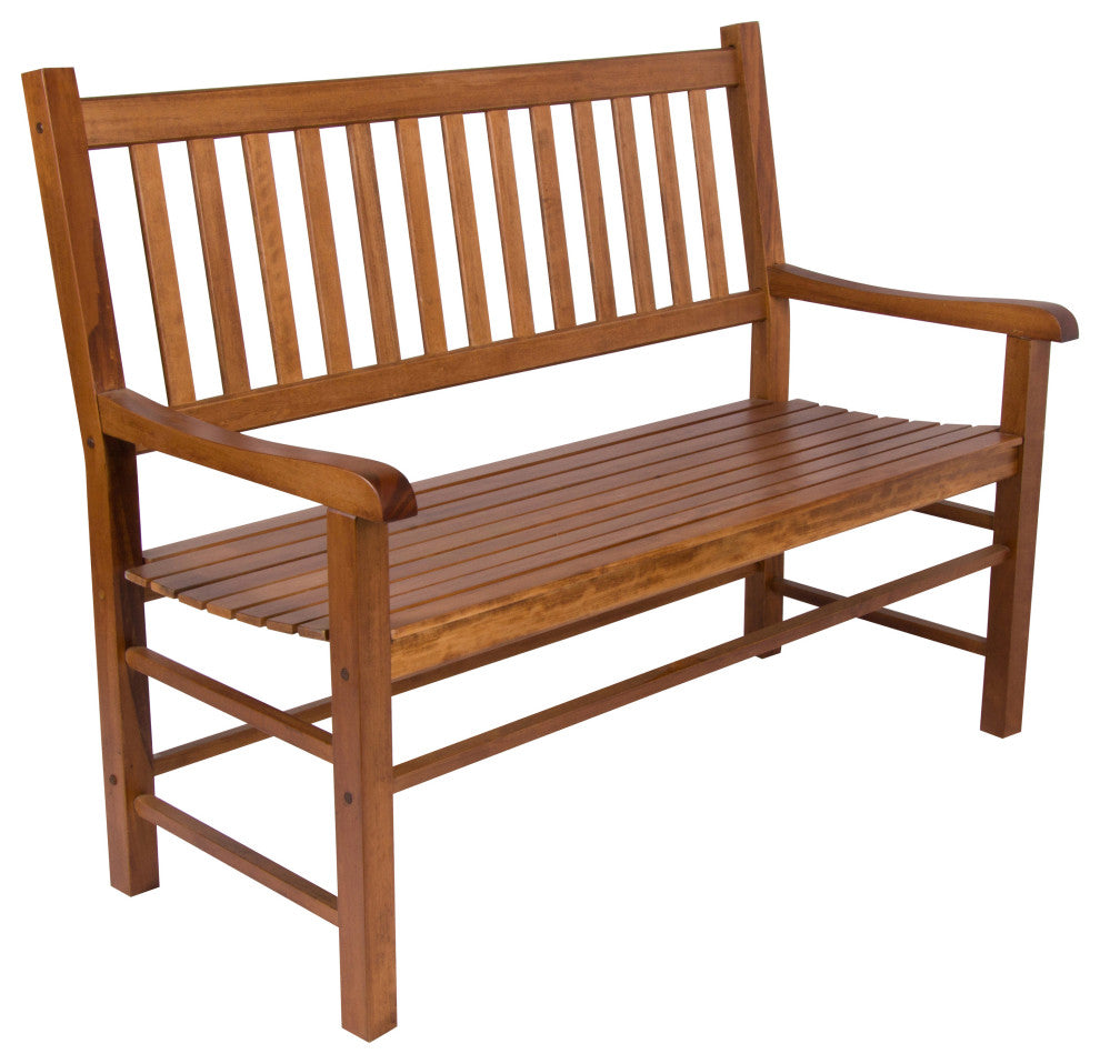 Shine Company Luna Glider Bench, Oak