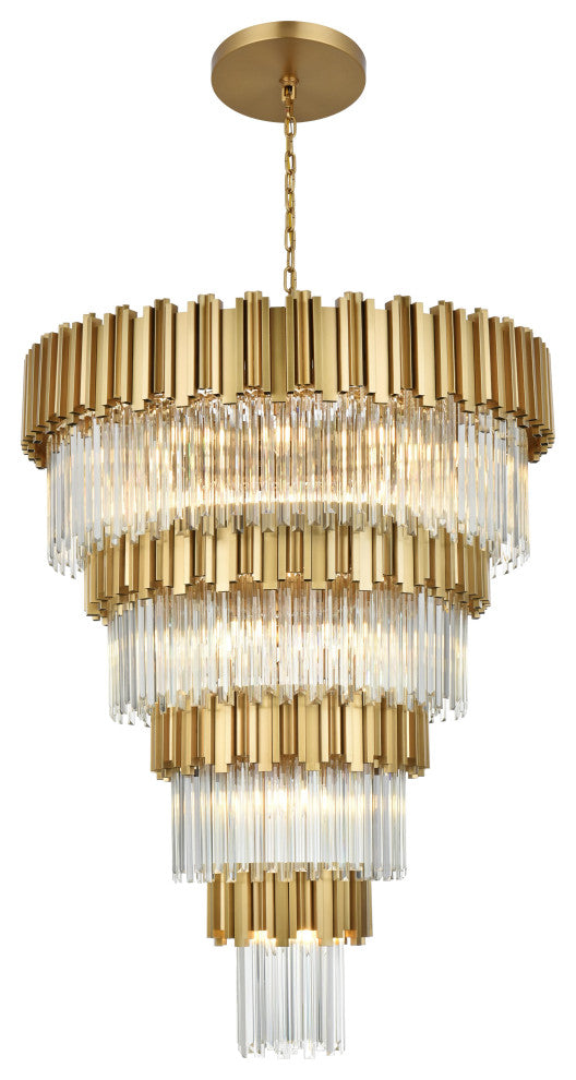 Home Living 40" Chandelier, Satin Gold