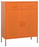 vidaXL Storage Cabinet Orange 31.5"x13.8"x40" Steel