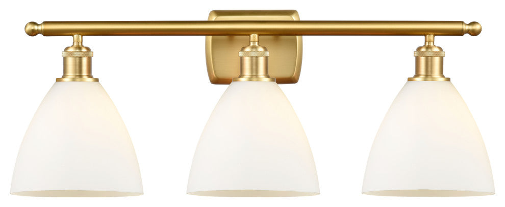 Innovations 516-3W-SG-GBD-751-LED 3 Light Bath Vanity Light, Satin Gold