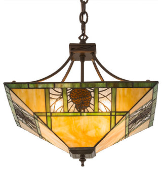 17Sq Pinecone Ridge Inverted Pendant