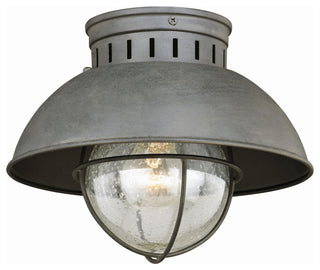 Harwich 10" Outdoor Flush Mount Ceiling Light Textured Gray