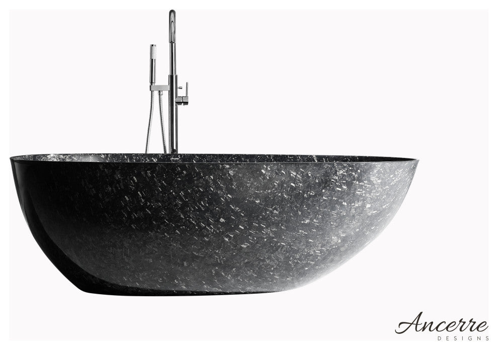 Anjuna 67" Freestanding Forged Carbon Fiber Bathtub