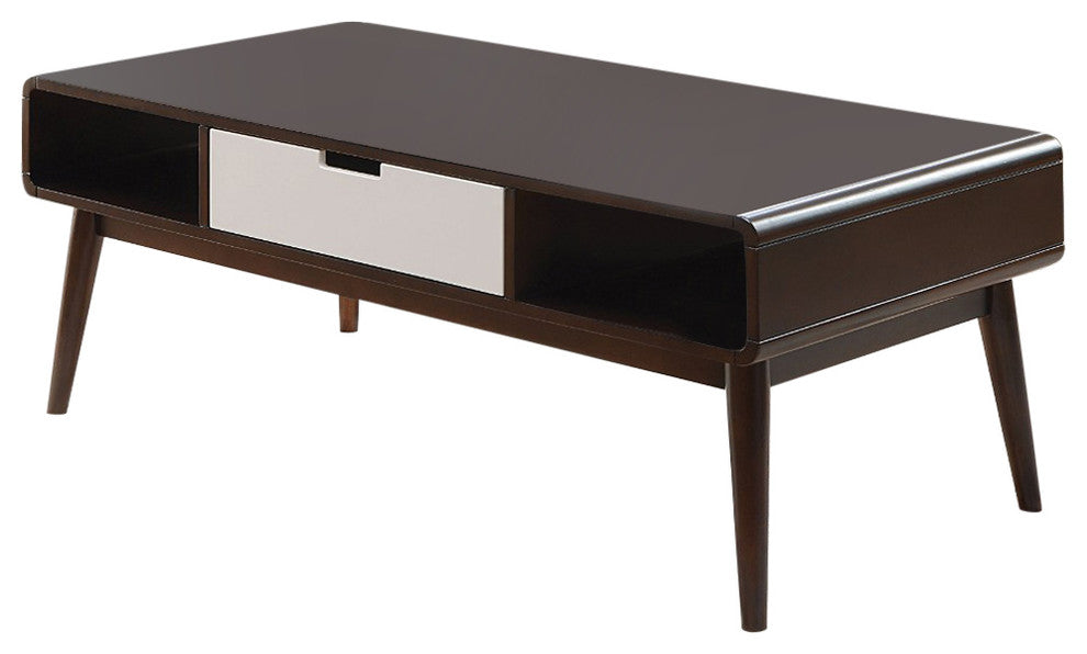 Trendy Coffee Table, Espresso and White