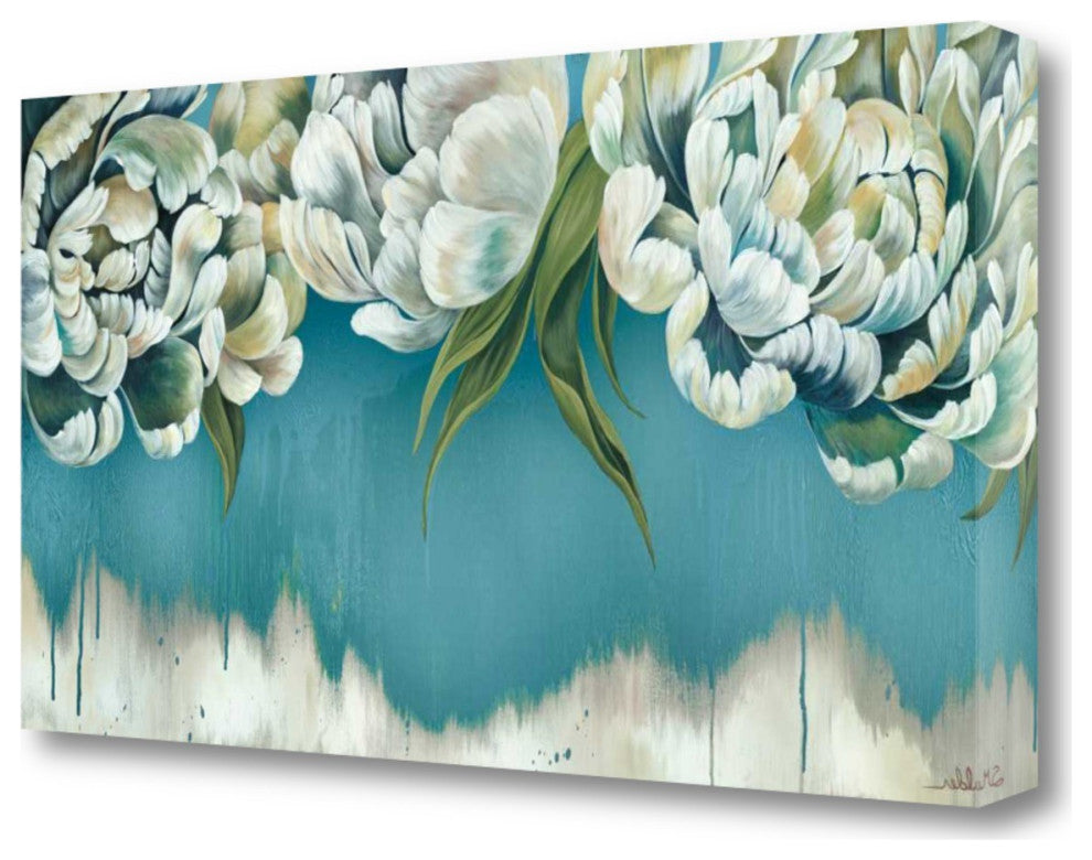 39" Gleam and Glow Pastel Blooms Giclee Wrap Canvas Wall Art