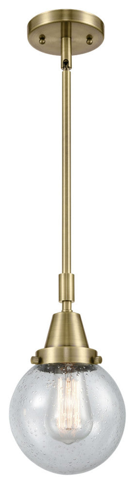 Innovations Lighting 447-1S-AB-G204-6-LED Beacon 1 Light 6" Mini Pendant