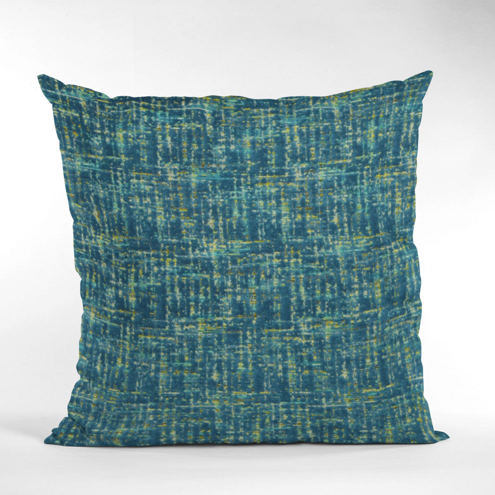 Sapphire New Planet Cut Velvet Luxury Throw Pillow, Double sided 16"x16"