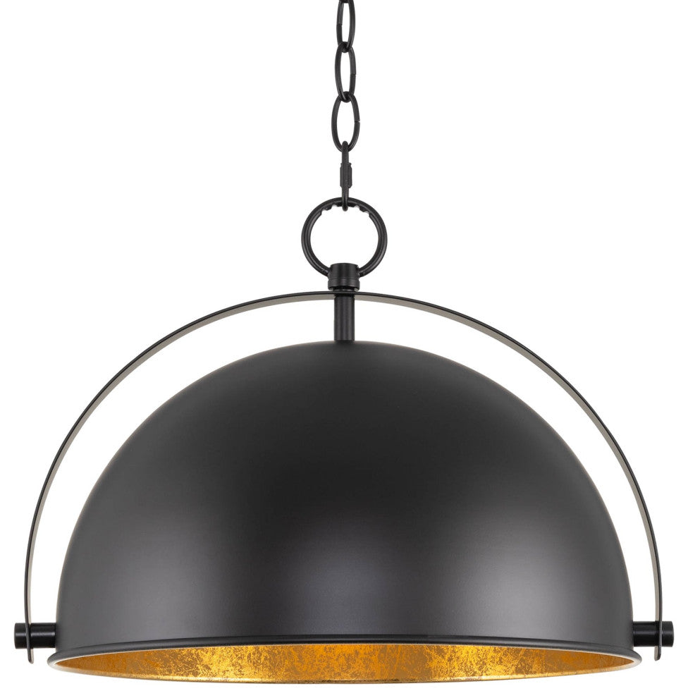 Kira Home Sulis 15" Pendant Light + Satellite Style Shade, Black