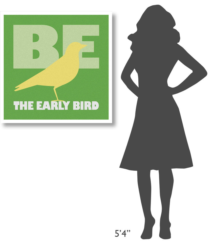 "Morning Sentiments - Early Bird" Digital Paper Print by BG.Studio, 32"x32"