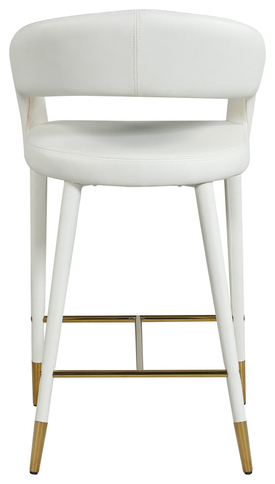 Destiny Counter Stool, Off White Cream, Vegan Leather