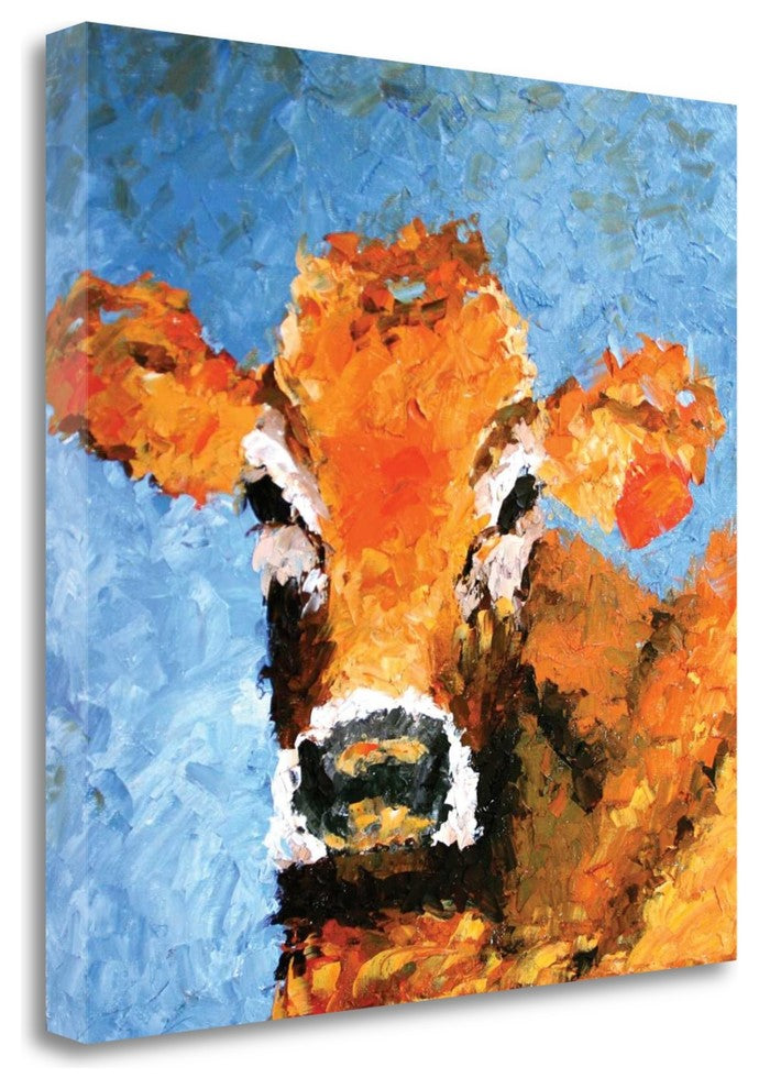 "Cow" By Leslie Seata, Giclee Print on Gallery Wrap Canvas, Ready to Hang