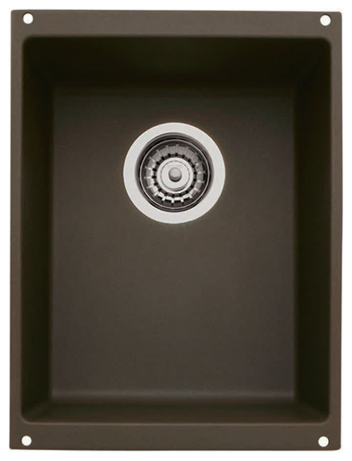 Blanco 513422 Precis 13-3/4" Undermount Single Basin SILGRANIT - Cafe Brown