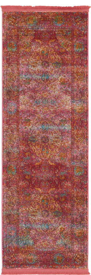 Unique Loom Red Baracoa Rumba 2'x6' Runner Rug