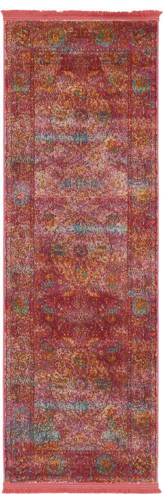 Unique Loom Red Baracoa Rumba 2'x6' Runner Rug