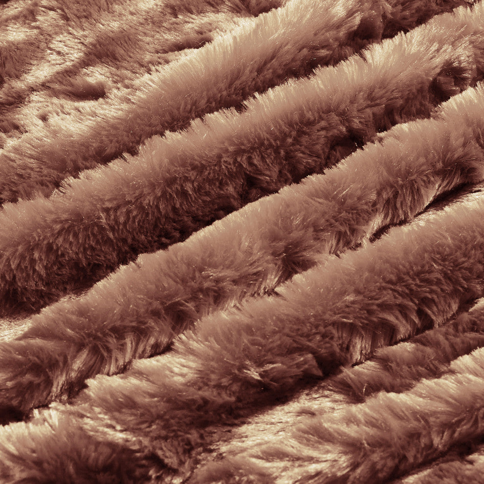 Double Sided Over-Sized Faux Fur Throw Blanket, Amphora, 70''''x80''''