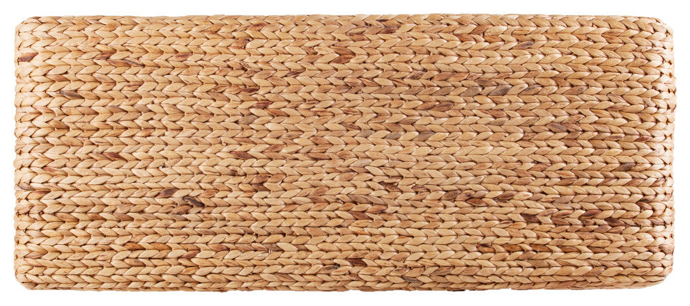 Acors White Woven Coffee Table Bench