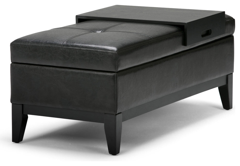 Oregon Storage Ottoman Bench with Tray