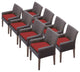 8 Venice Dining Chairs With Arms
