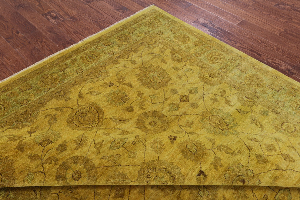 8' 0" X 9' 10" Full Pile Overdyed Handmade Wool Rug - Q12703