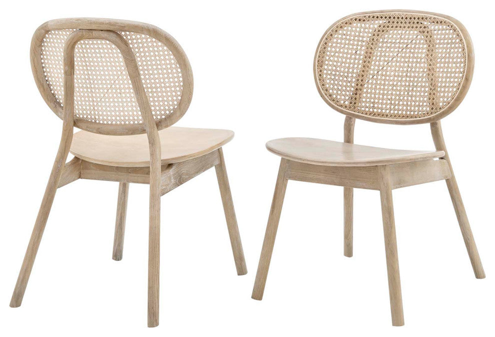 Side Dining Chair, Set of 2, Gray, Wood, Modern, Cafe Bistro Hospitality