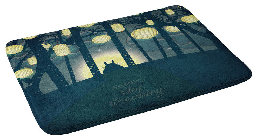 Belle13 Totoros Dream Forest Memory Foam Bath Mat, 17"x24"